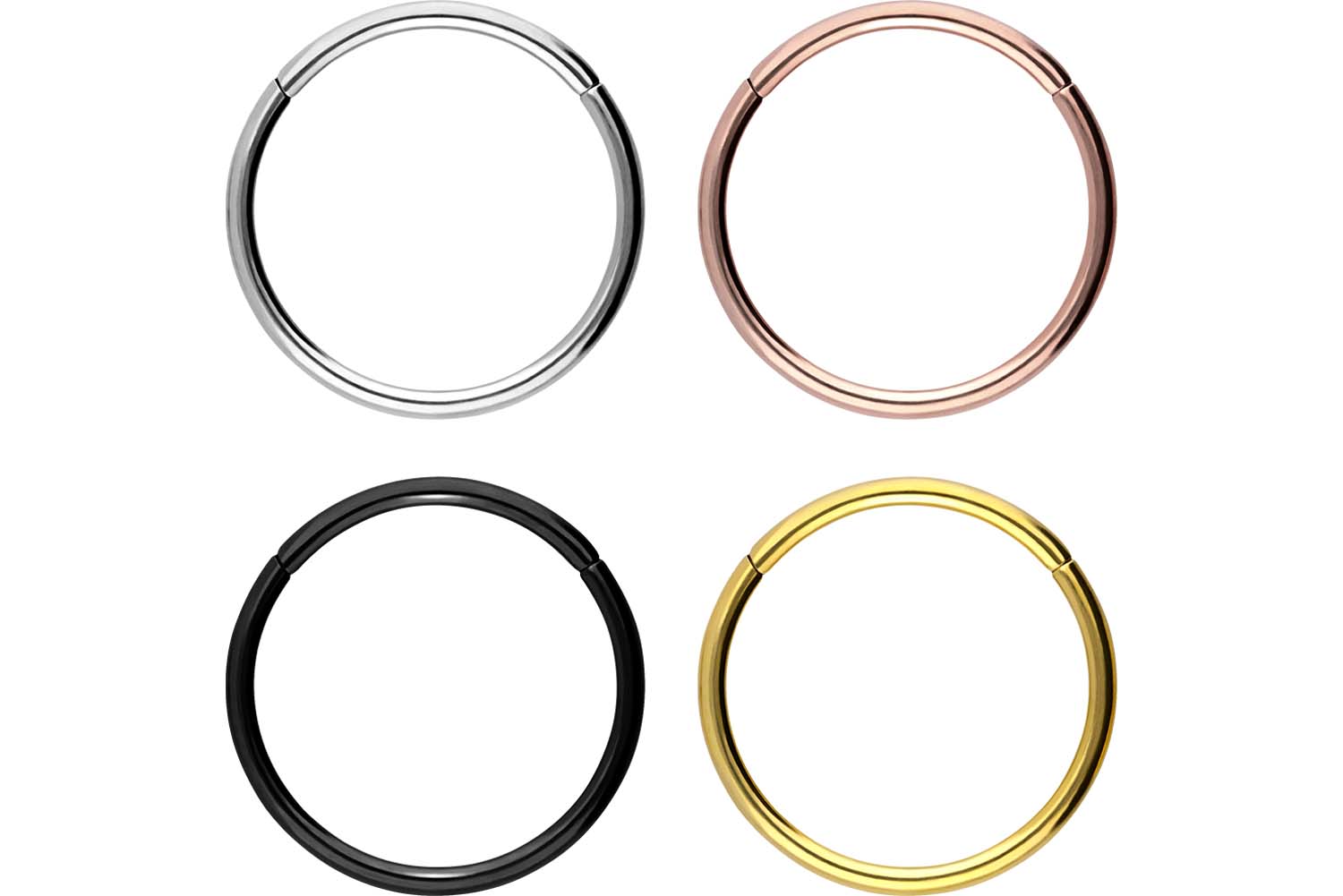 SET Chirurgenstahl Segmentring Clicker Piercing